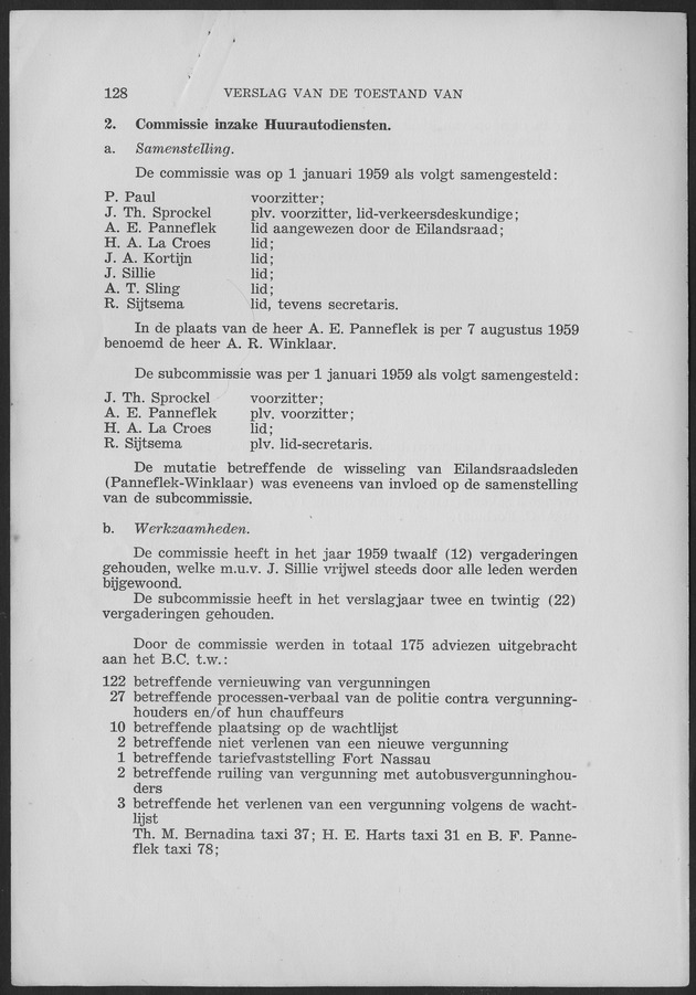 Verslag van de toestand van het eilandgebied Curacao 1959 - Page 128