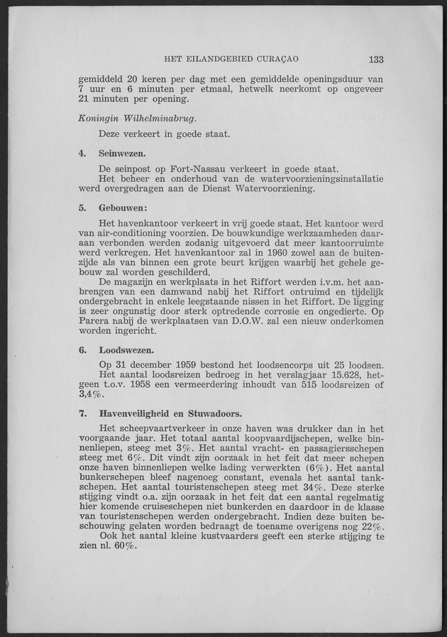 Verslag van de toestand van het eilandgebied Curacao 1959 - Page 133
