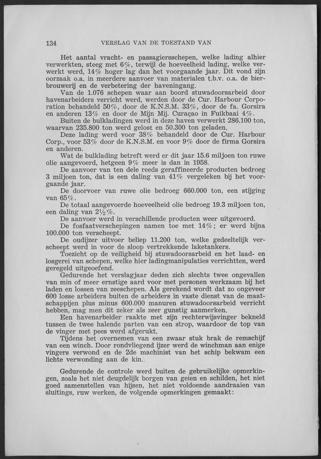 Verslag van de toestand van het eilandgebied Curacao 1959 - Page 134