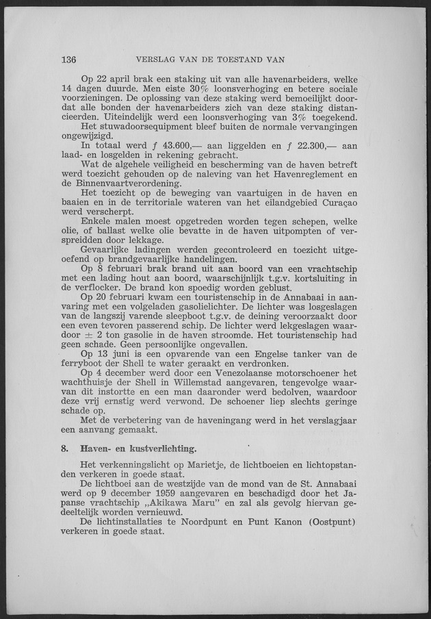 Verslag van de toestand van het eilandgebied Curacao 1959 - Page 136