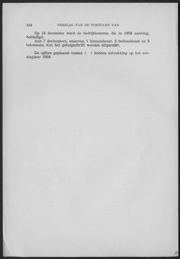 Verslag van de toestand van het eilandgebied Curacao 1959 - Page 144