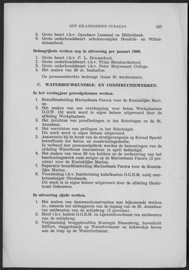 Verslag van de toestand van het eilandgebied Curacao 1959 - Page 157