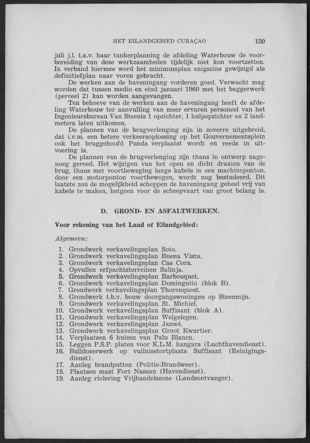 Verslag van de toestand van het eilandgebied Curacao 1959 - Page 159