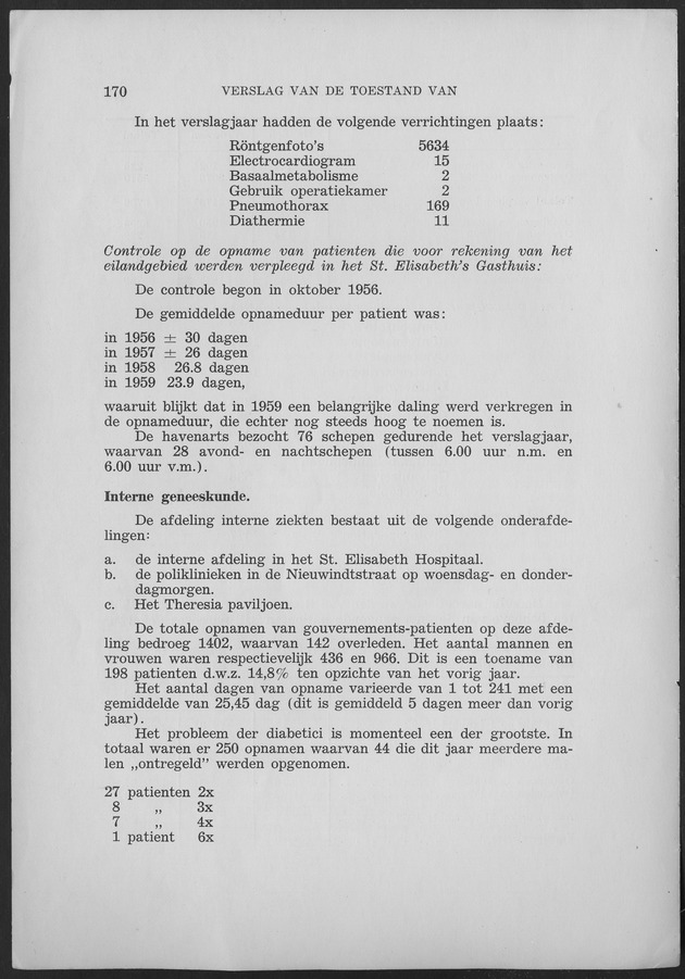 Verslag van de toestand van het eilandgebied Curacao 1959 - Page 170