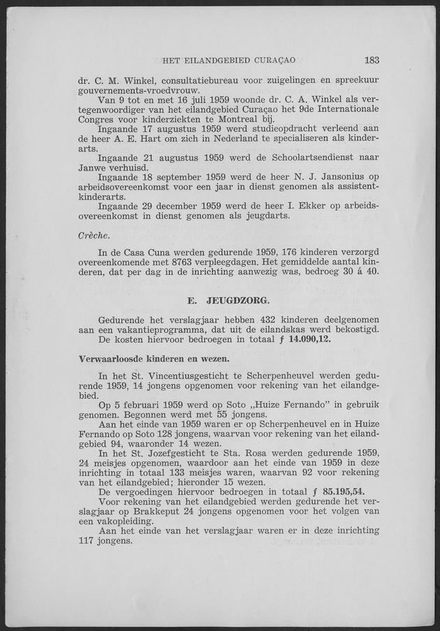 Verslag van de toestand van het eilandgebied Curacao 1959 - Page 183