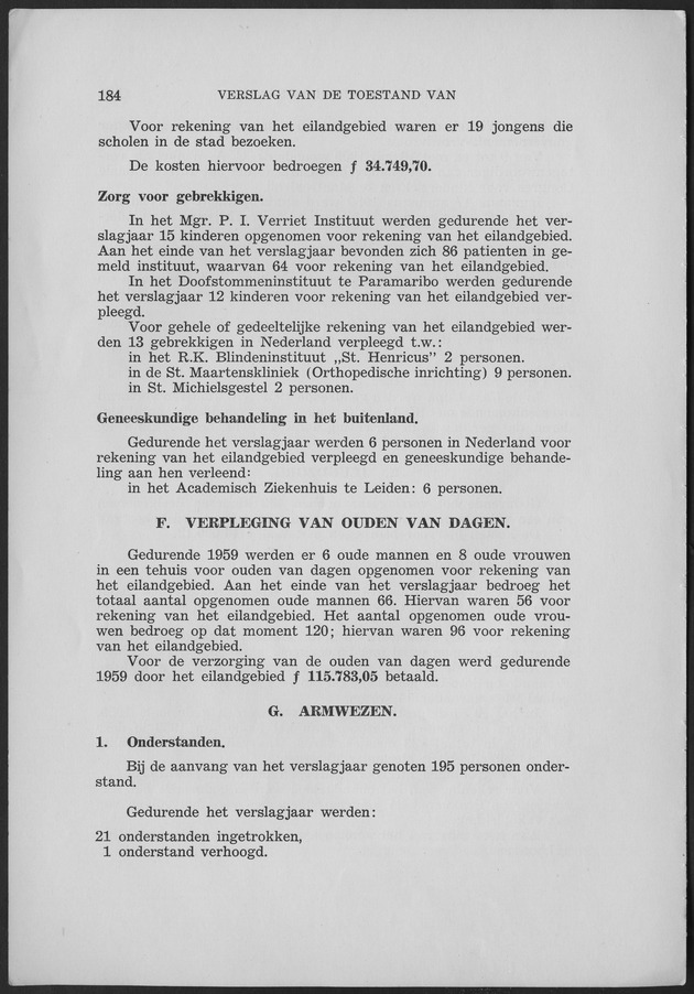 Verslag van de toestand van het eilandgebied Curacao 1959 - Page 184