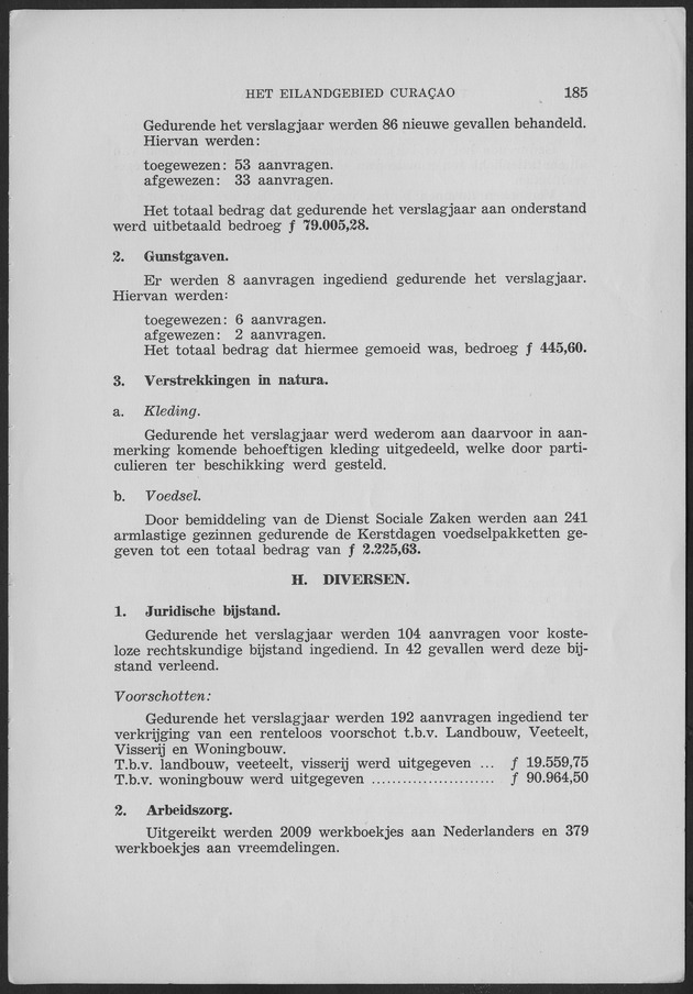 Verslag van de toestand van het eilandgebied Curacao 1959 - Page 185