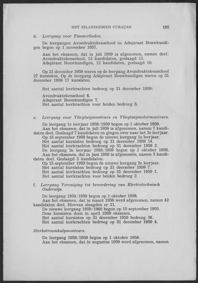 Verslag van de toestand van het eilandgebied Curacao 1959 - Page 195