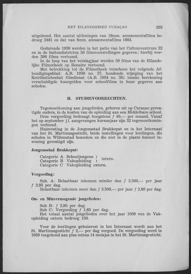 Verslag van de toestand van het eilandgebied Curacao 1959 - Page 203