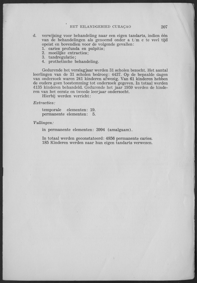 Verslag van de toestand van het eilandgebied Curacao 1959 - Page 207