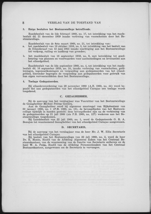 Verslag van de toestand van het eilandgebied Curacao 1960 - Page 8