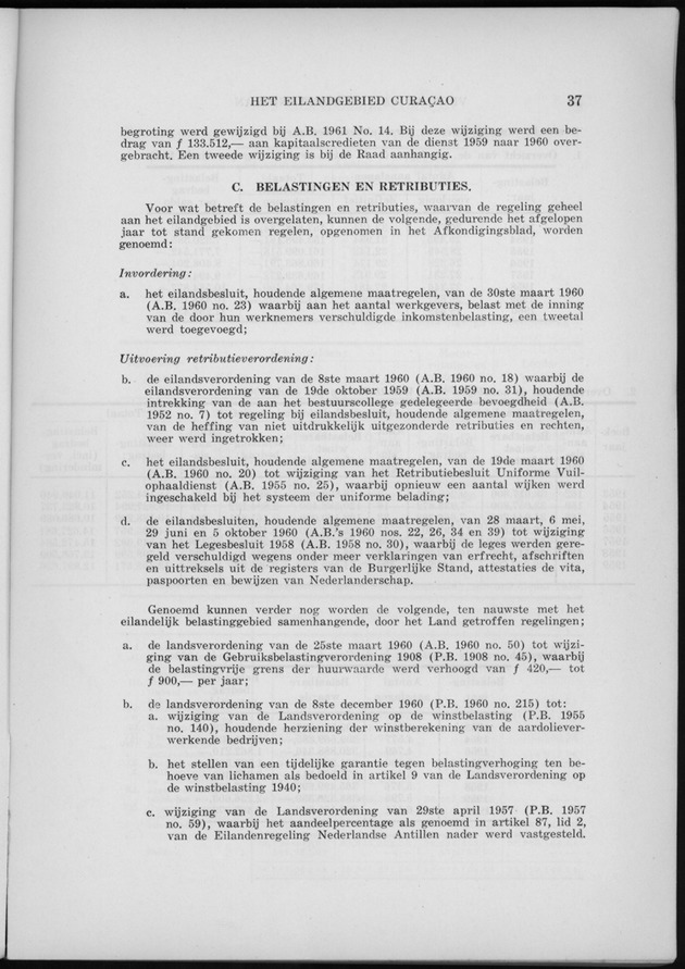 Verslag van de toestand van het eilandgebied Curacao 1960 - Page 37