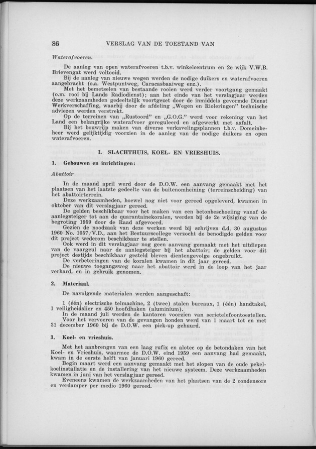 Verslag van de toestand van het eilandgebied Curacao 1960 - Page 86