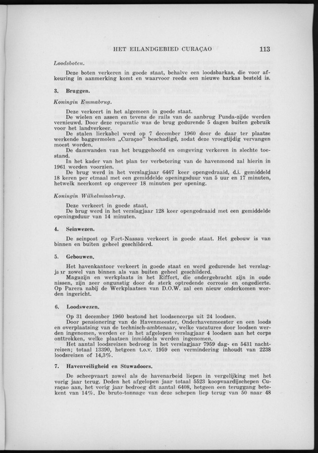 Verslag van de toestand van het eilandgebied Curacao 1960 - Page 113