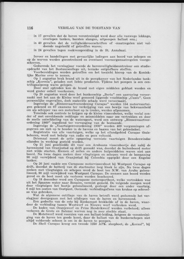 Verslag van de toestand van het eilandgebied Curacao 1960 - Page 116