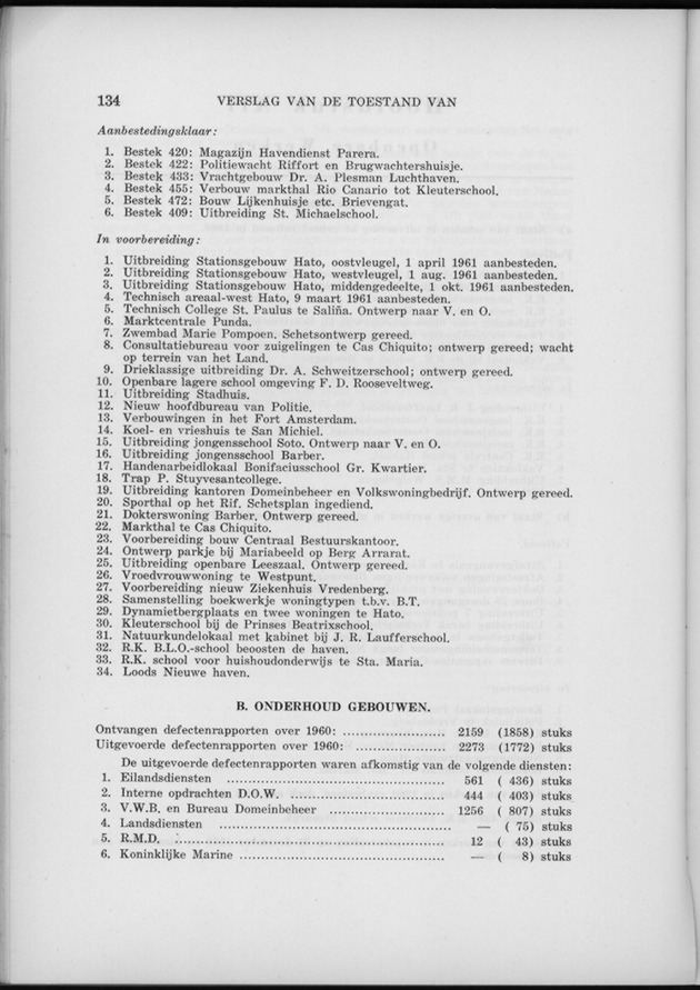 Verslag van de toestand van het eilandgebied Curacao 1960 - Page 134