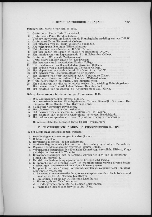 Verslag van de toestand van het eilandgebied Curacao 1960 - Page 135