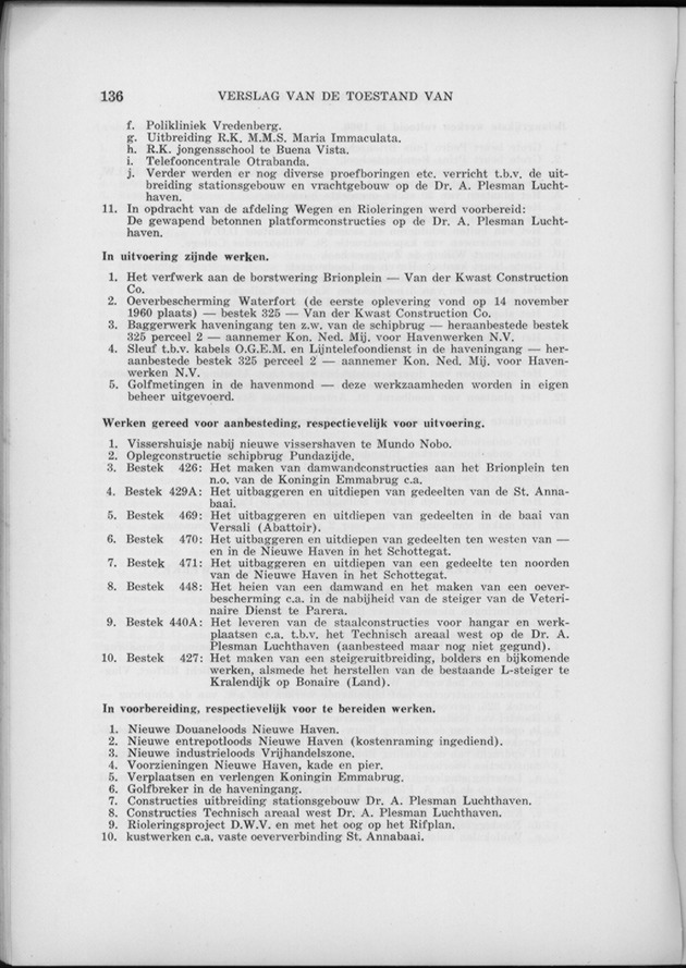 Verslag van de toestand van het eilandgebied Curacao 1960 - Page 136