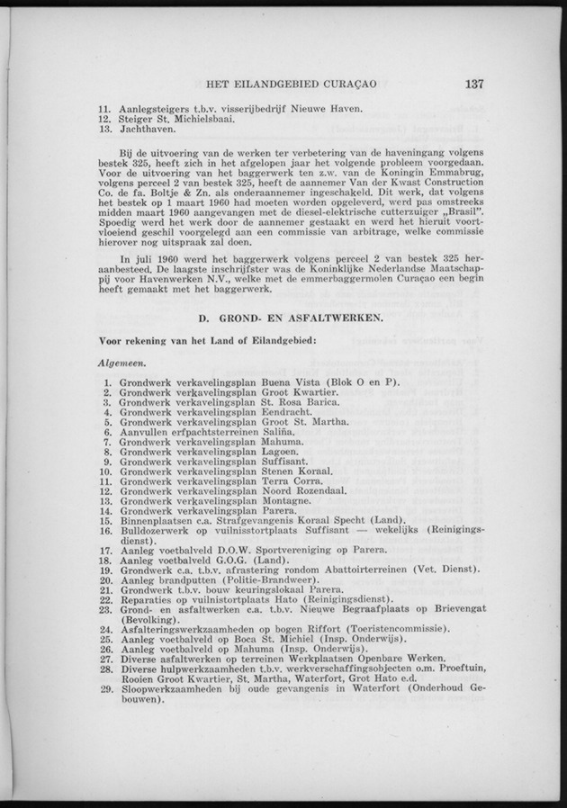 Verslag van de toestand van het eilandgebied Curacao 1960 - Page 137