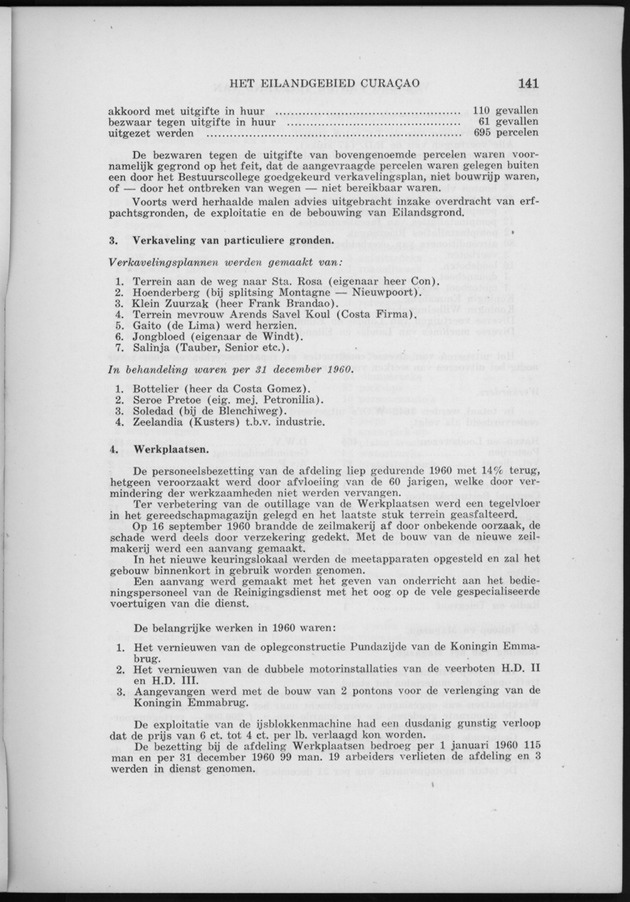Verslag van de toestand van het eilandgebied Curacao 1960 - Page 141