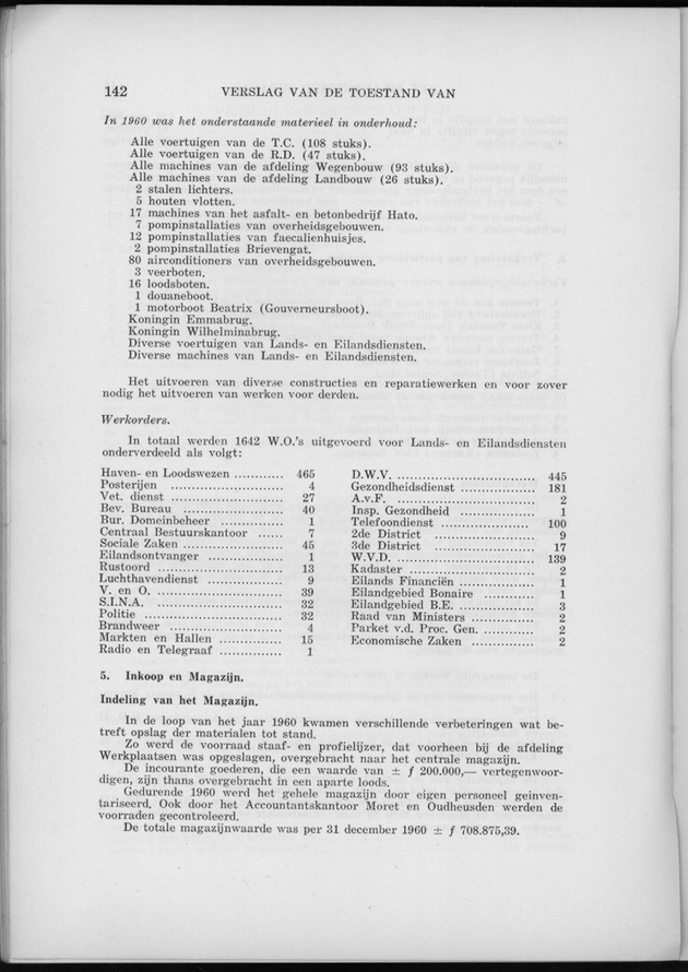 Verslag van de toestand van het eilandgebied Curacao 1960 - Page 142