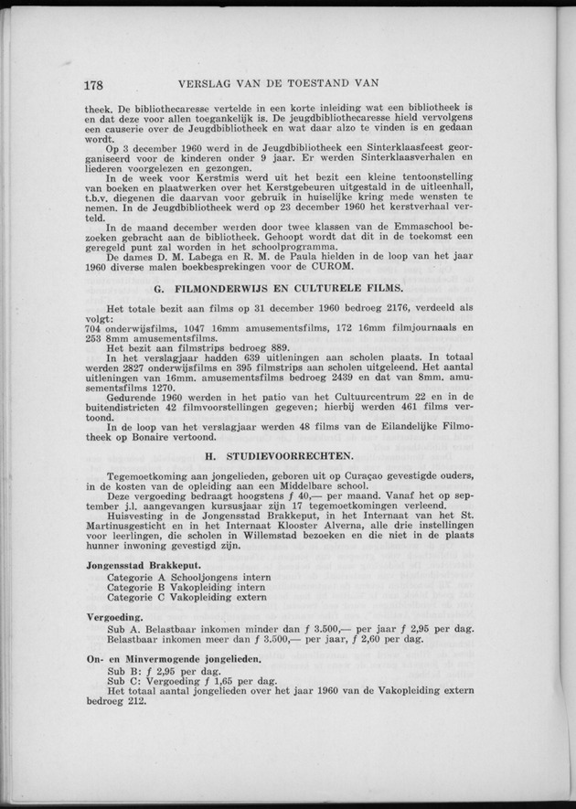 Verslag van de toestand van het eilandgebied Curacao 1960 - Page 178
