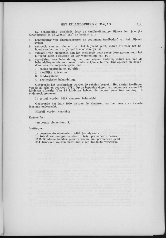 Verslag van de toestand van het eilandgebied Curacao 1960 - Page 183