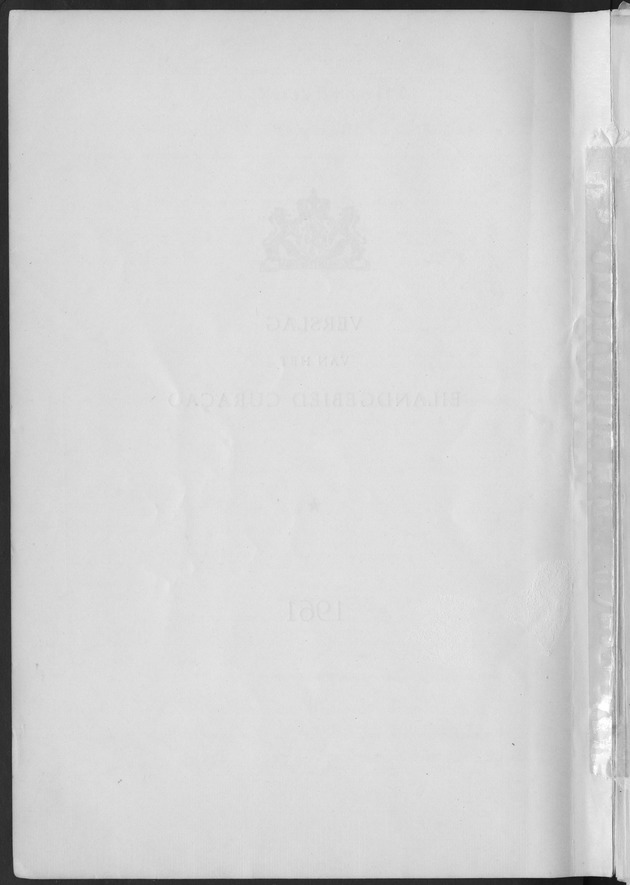 Verslag van de toestand van het eilandgebied Curacao 1961 - Blank Page