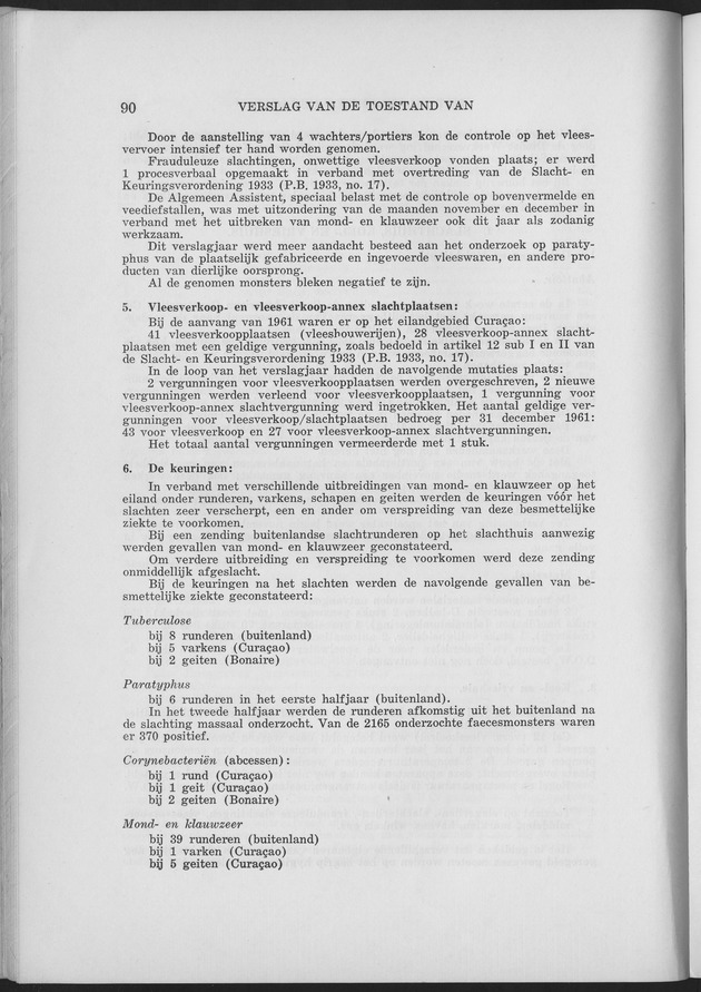 Verslag van de toestand van het eilandgebied Curacao 1961 - Page 90