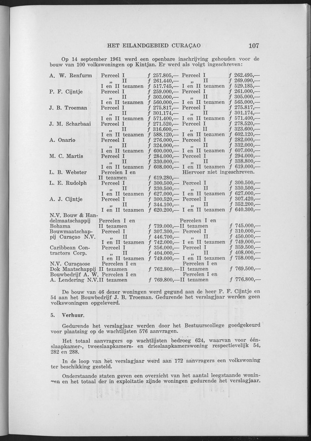 Verslag van de toestand van het eilandgebied Curacao 1961 - Page 107
