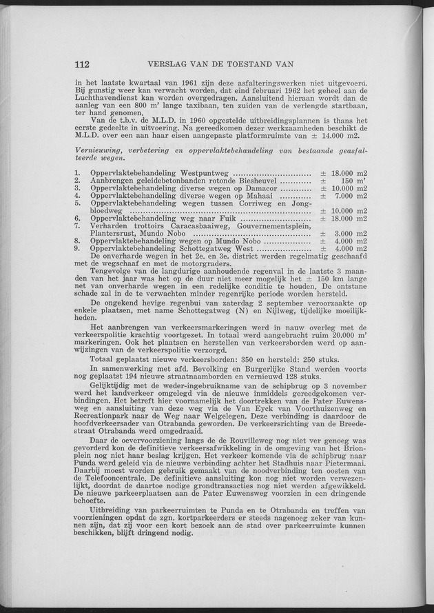 Verslag van de toestand van het eilandgebied Curacao 1961 - Page 112