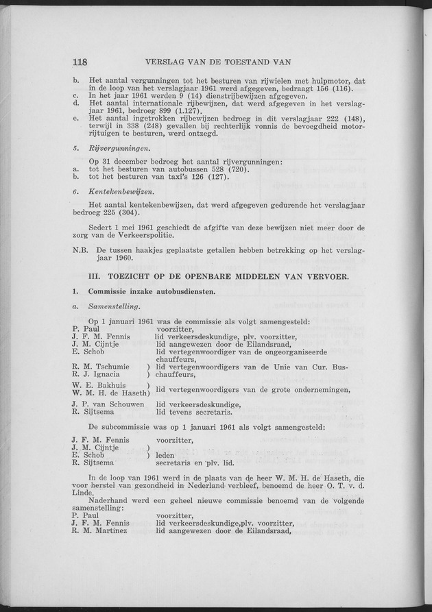 Verslag van de toestand van het eilandgebied Curacao 1961 - Page 118