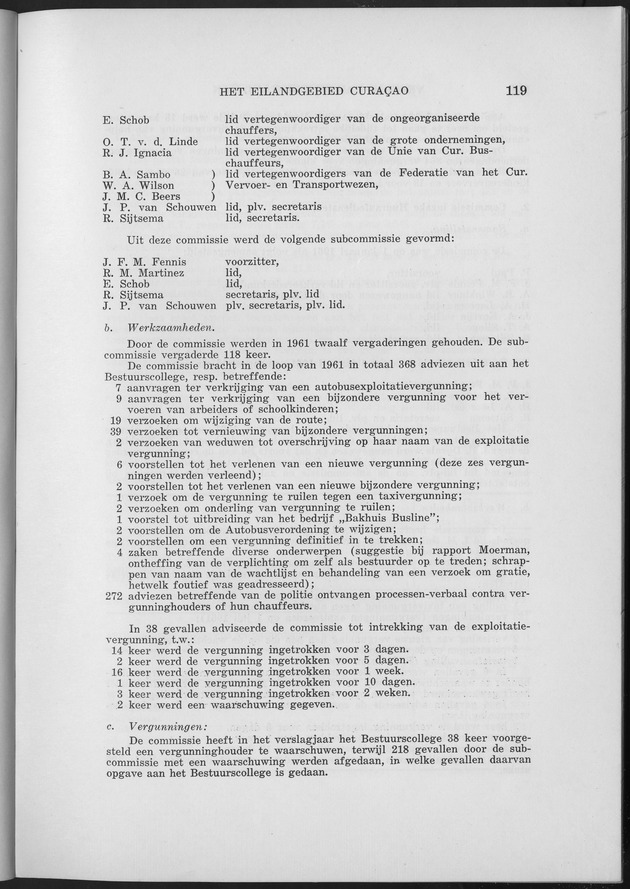 Verslag van de toestand van het eilandgebied Curacao 1961 - Page 119