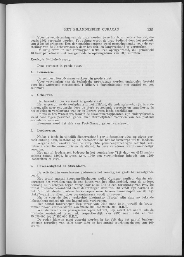 Verslag van de toestand van het eilandgebied Curacao 1961 - Page 125