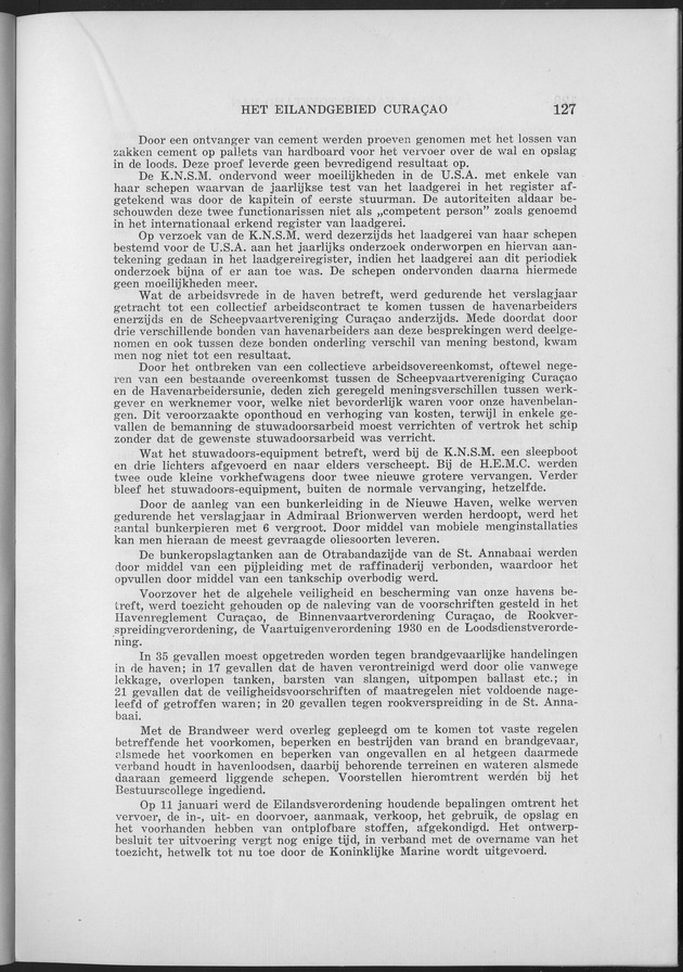 Verslag van de toestand van het eilandgebied Curacao 1961 - Page 127