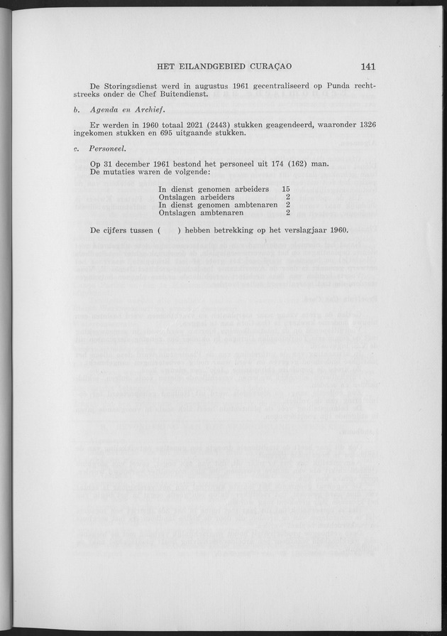 Verslag van de toestand van het eilandgebied Curacao 1961 - Page 141