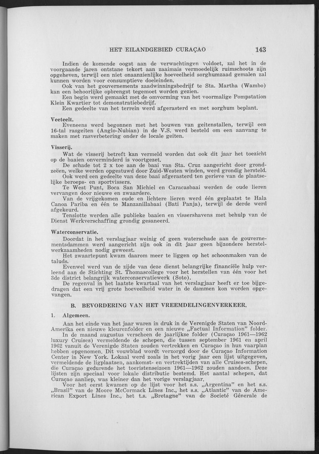 Verslag van de toestand van het eilandgebied Curacao 1961 - Page 143