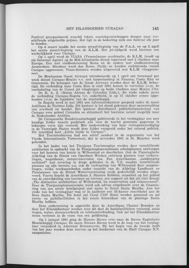 Verslag van de toestand van het eilandgebied Curacao 1961 - Page 145