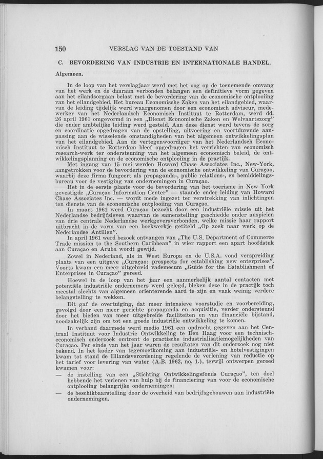 Verslag van de toestand van het eilandgebied Curacao 1961 - Page 150
