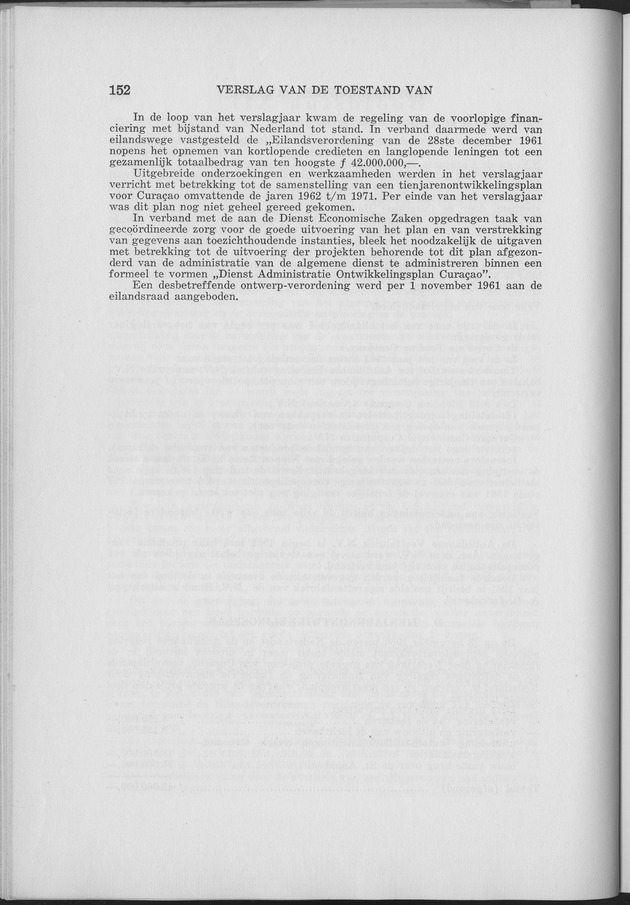 Verslag van de toestand van het eilandgebied Curacao 1961 - Page 152