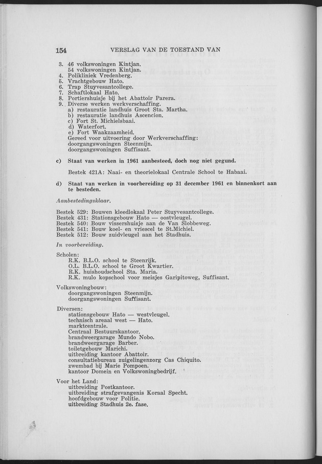 Verslag van de toestand van het eilandgebied Curacao 1961 - Page 154