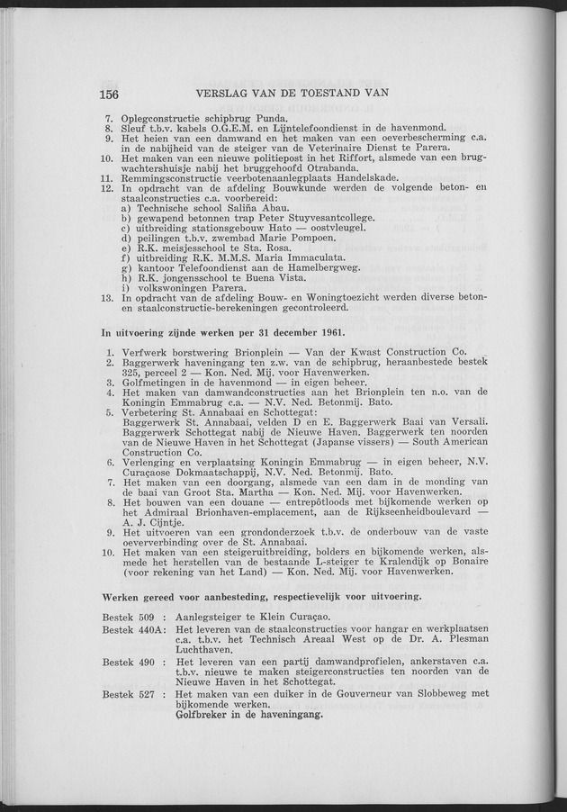 Verslag van de toestand van het eilandgebied Curacao 1961 - Page 156