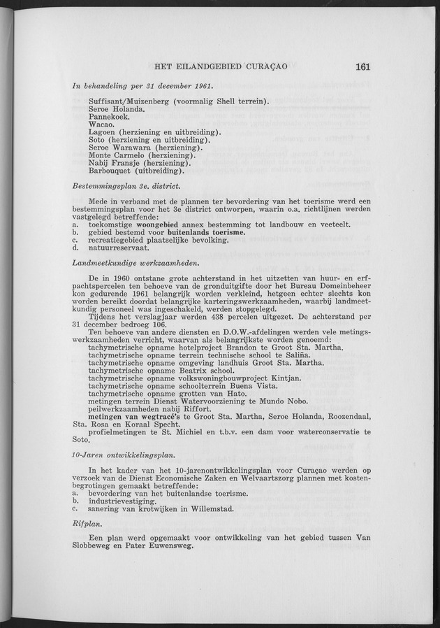 Verslag van de toestand van het eilandgebied Curacao 1961 - Page 161