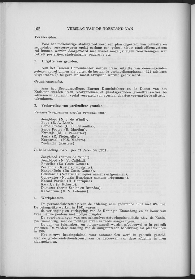 Verslag van de toestand van het eilandgebied Curacao 1961 - Page 162