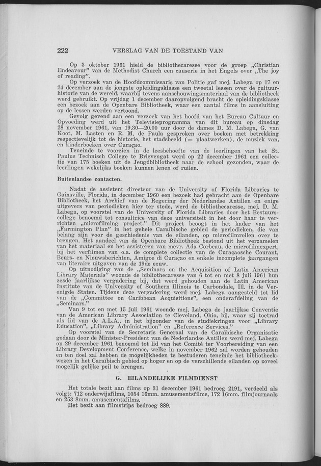Verslag van de toestand van het eilandgebied Curacao 1961 - Page 224