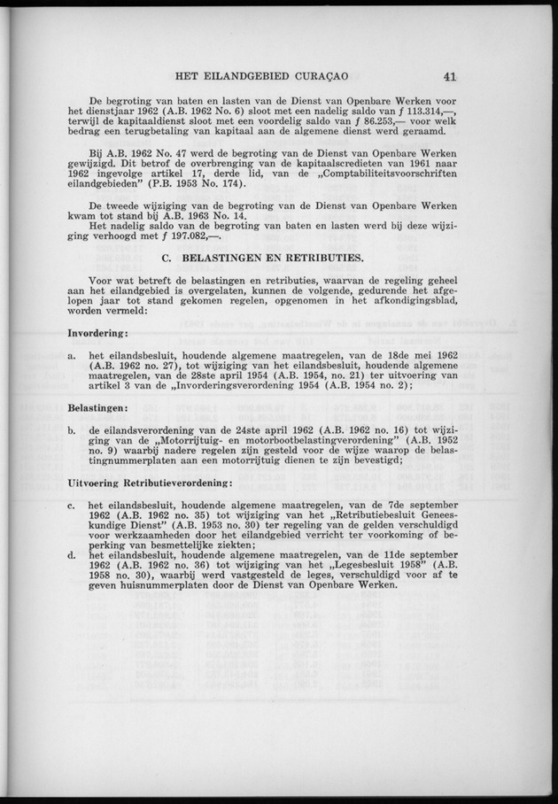 Verslag van de toestand van het eilandgebied Curacao 1962 - Page 41