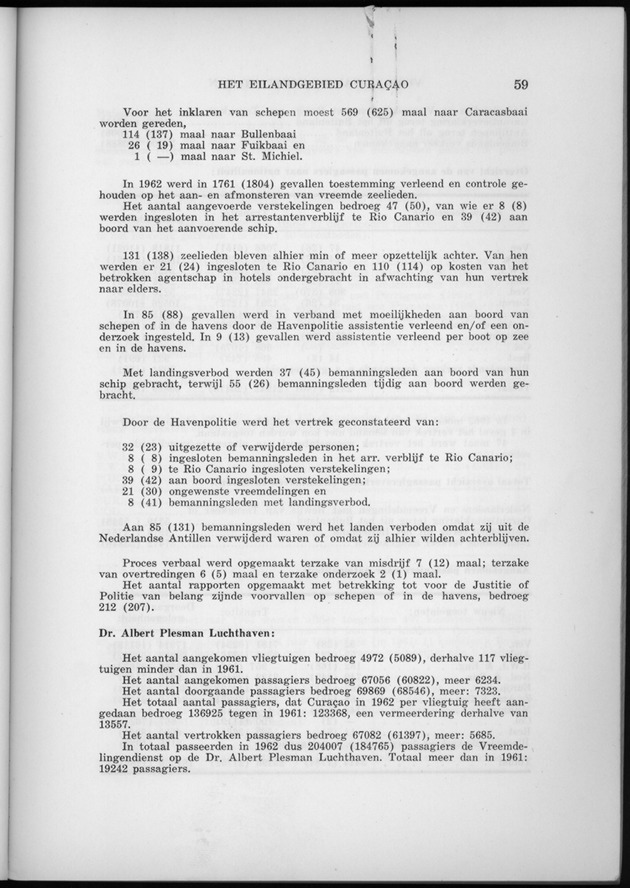 Verslag van de toestand van het eilandgebied Curacao 1962 - Page 59