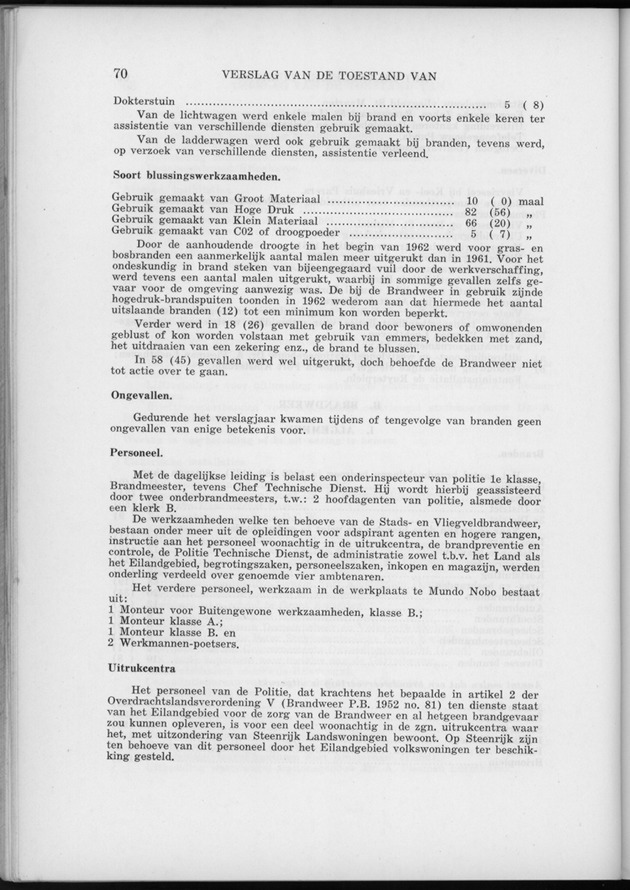 Verslag van de toestand van het eilandgebied Curacao 1962 - Page 70