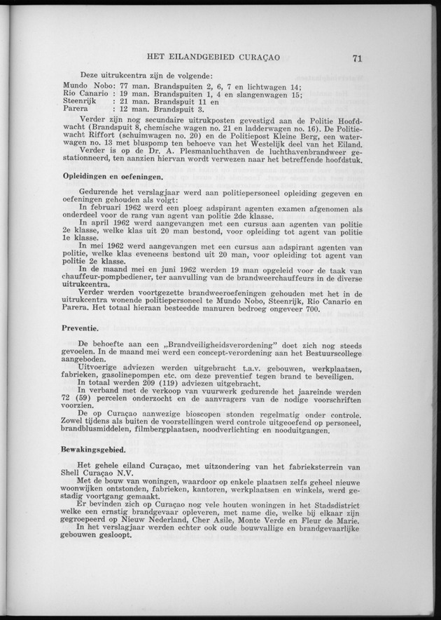 Verslag van de toestand van het eilandgebied Curacao 1962 - Page 71