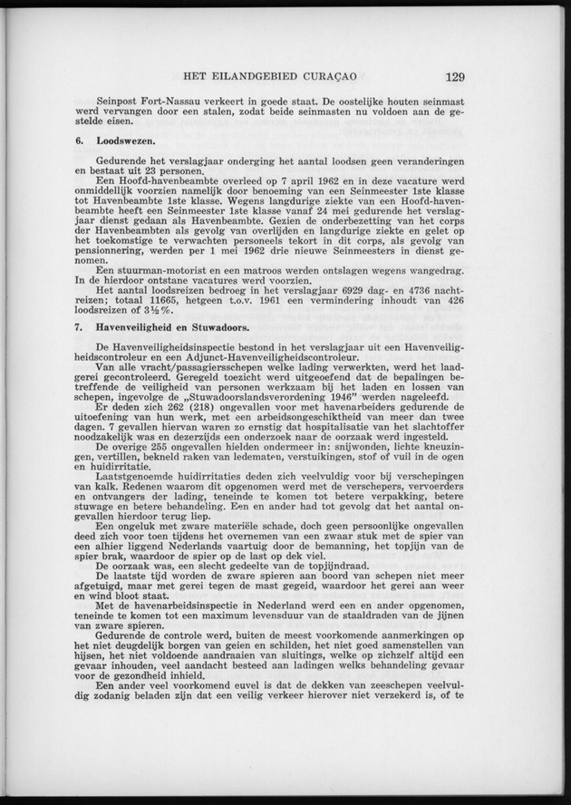 Verslag van de toestand van het eilandgebied Curacao 1962 - Page 129